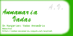 annamaria vadas business card